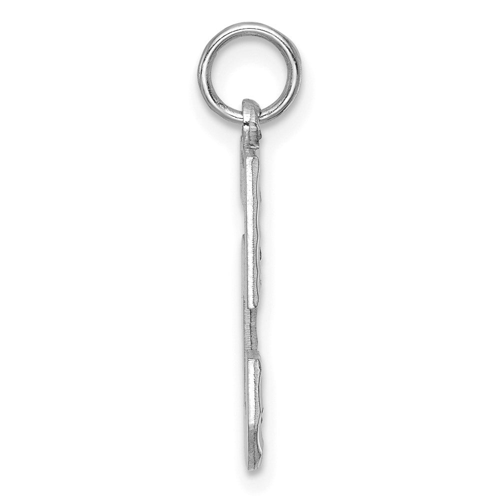 14kw Large Brushed Diamond-cut  Number 5 Charm