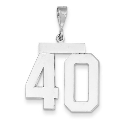 10kw Large Polished Number 40 Charm