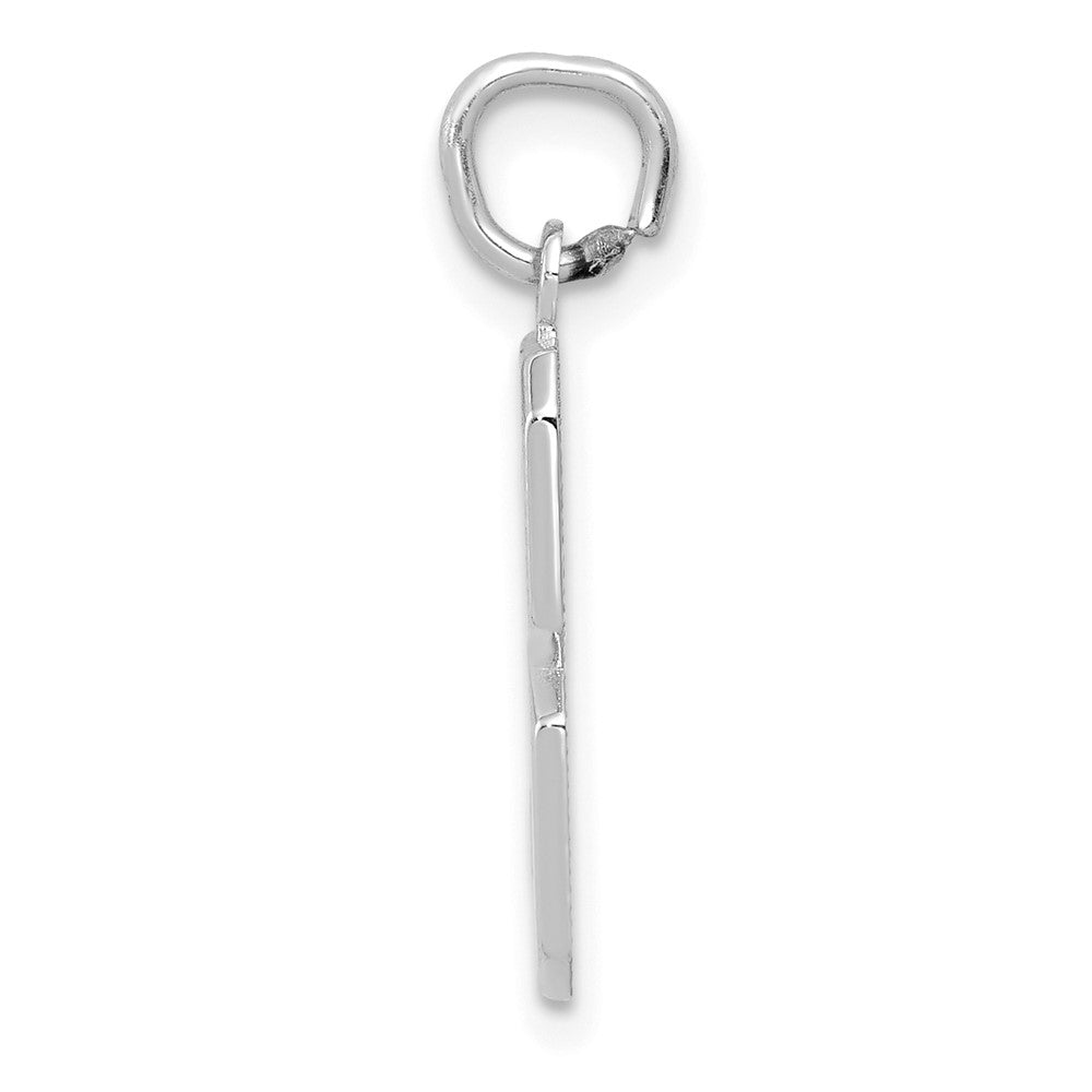 14kw  Medium Polished Number 3 Charm