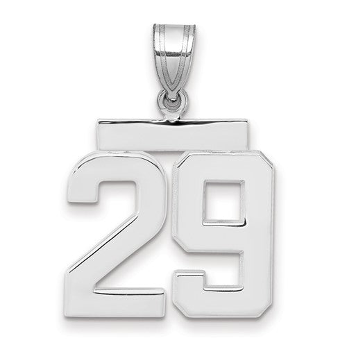 14kw Medium Polished Number 29 Charm