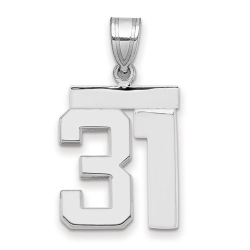 14kw Medium Polished Number 31 Charm