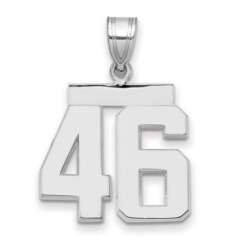 14kw Medium Polished Number 46 Charm