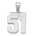 14kw Medium Polished Number 51 Charm