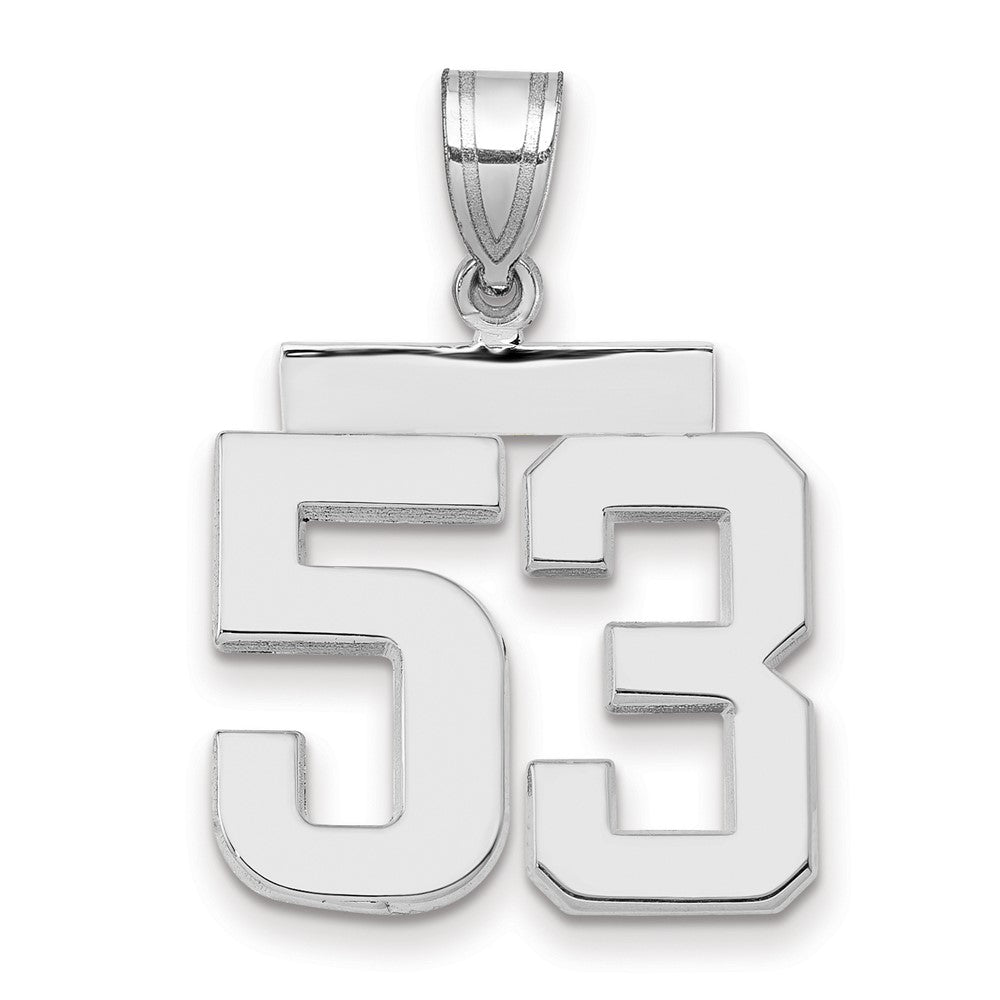 14kw Medium Polished Number 53 Charm