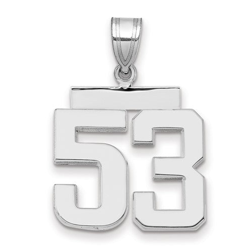 14kw Medium Polished Number 53 Charm