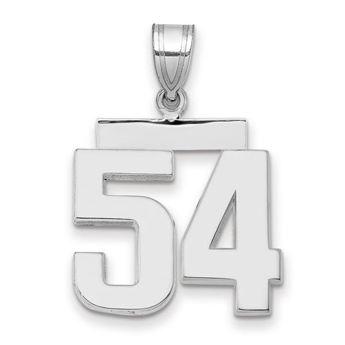 14kw Medium Polished Number 54 Charm