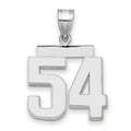 14kw Medium Polished Number 54 Charm