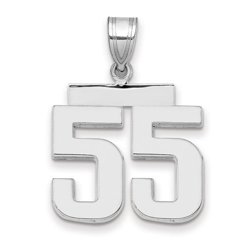 14kw Medium Polished Number 55 Charm