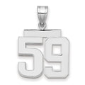 14kw Medium Polished Number 59 Charm