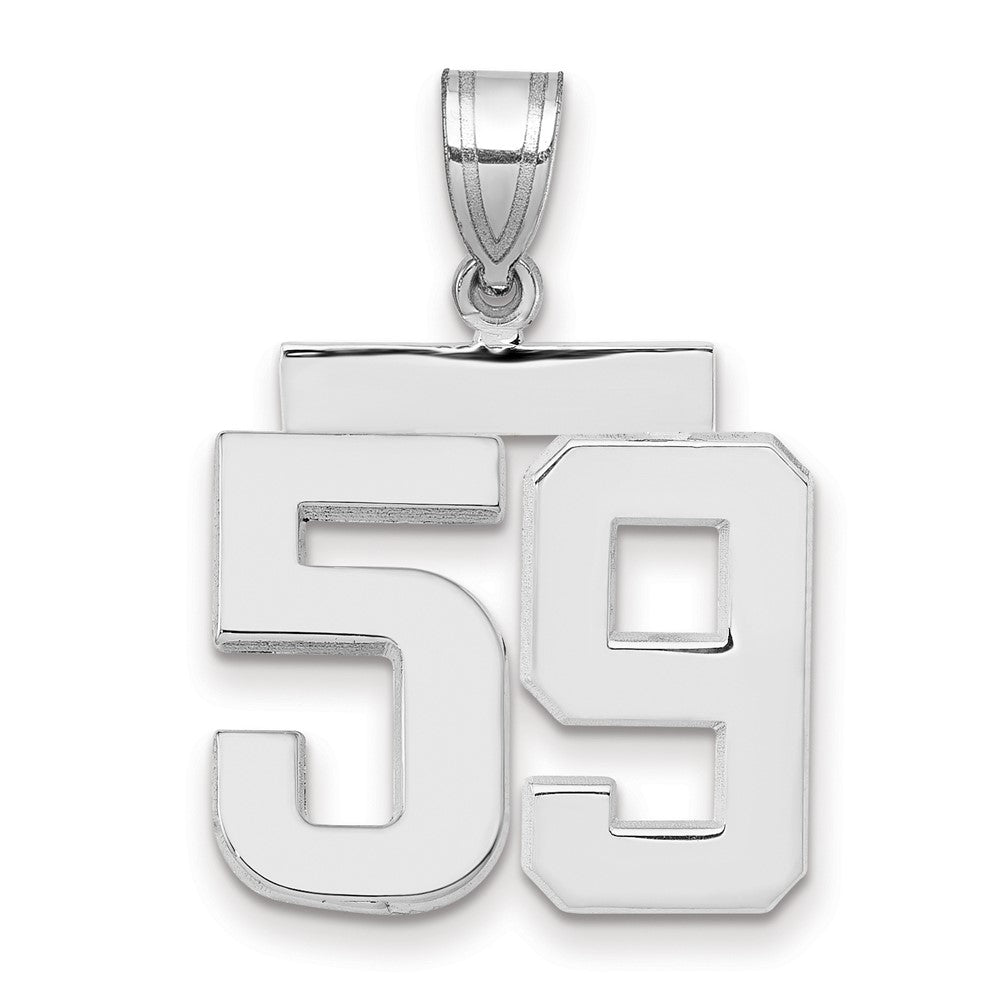 14kw Medium Polished Number 59 Charm