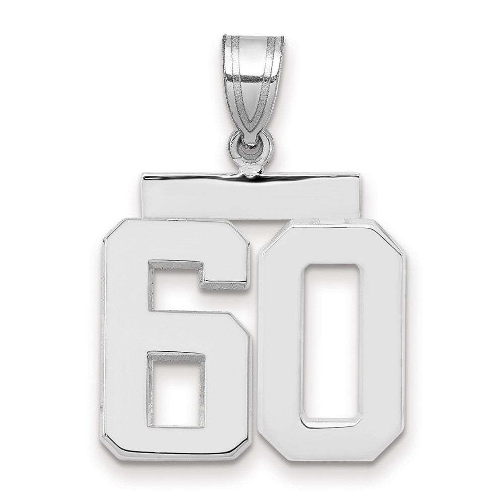 14kw Medium Polished Number 60 Charm