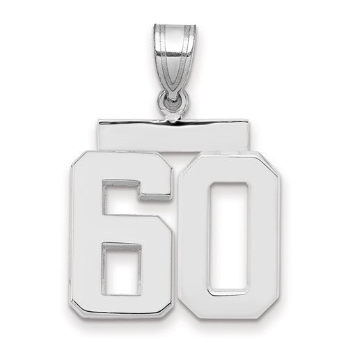 14kw Medium Polished Number 60 Charm