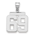 14kw Medium Polished Number 69 Charm