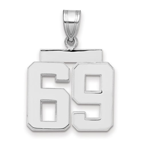 14kw Medium Polished Number 69 Charm