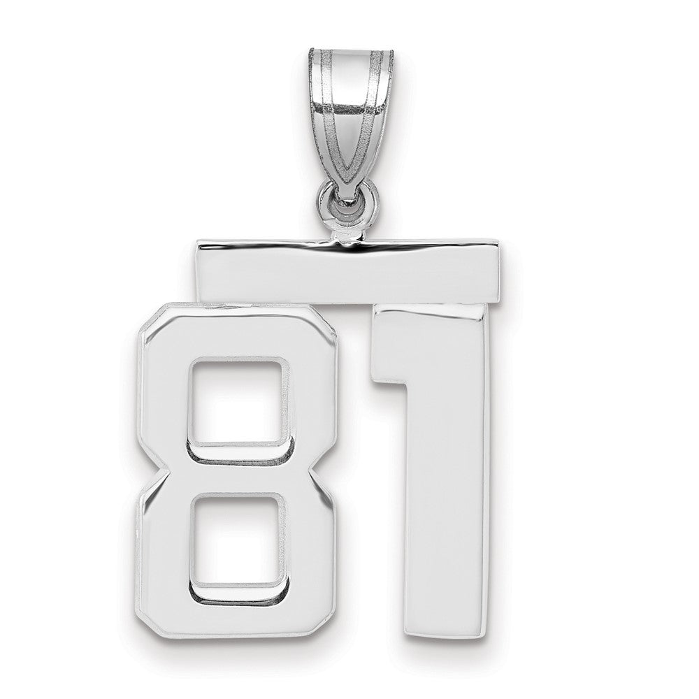 14kw Medium Polished Number 81 Charm