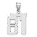 14kw Medium Polished Number 81 Charm