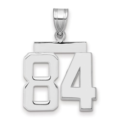 14kw Medium Polished Number 84 Charm