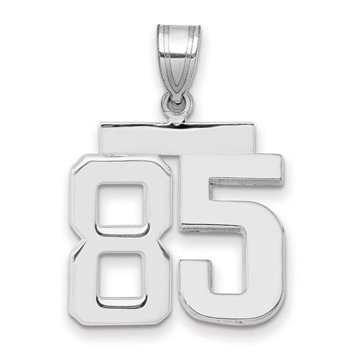 14kw Medium Polished Number 85 Charm