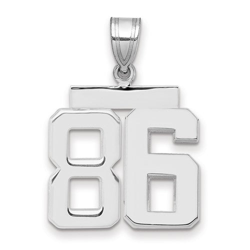 14kw Medium Polished Number 86 Charm