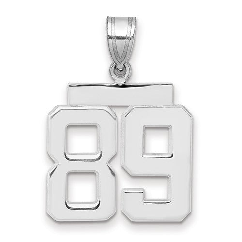 14kw Medium Polished Number 89 Charm