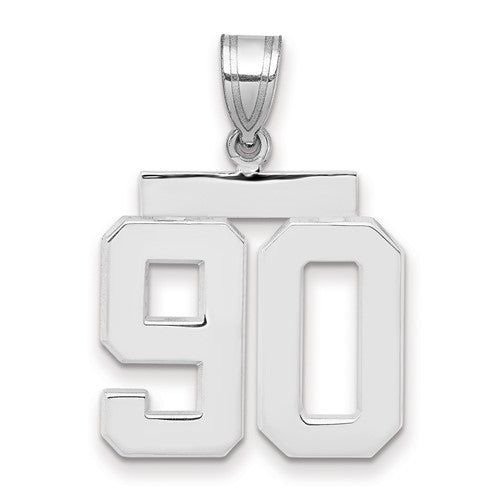 14kw Medium Polished Number 90 Charm
