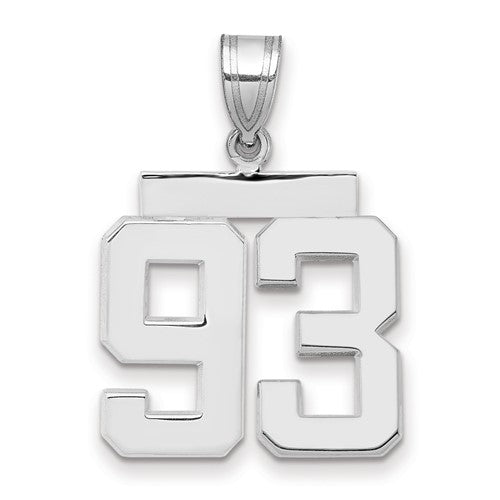 14kw Medium Polished Number 93 Charm