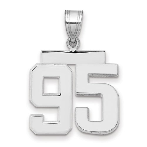 14kw Medium Polished Number 95 Charm