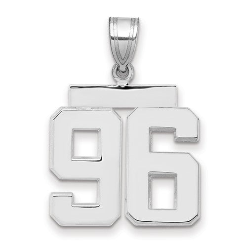 14kw Medium Polished Number 96 Charm