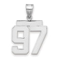 14kw Medium Polished Number 97 Charm
