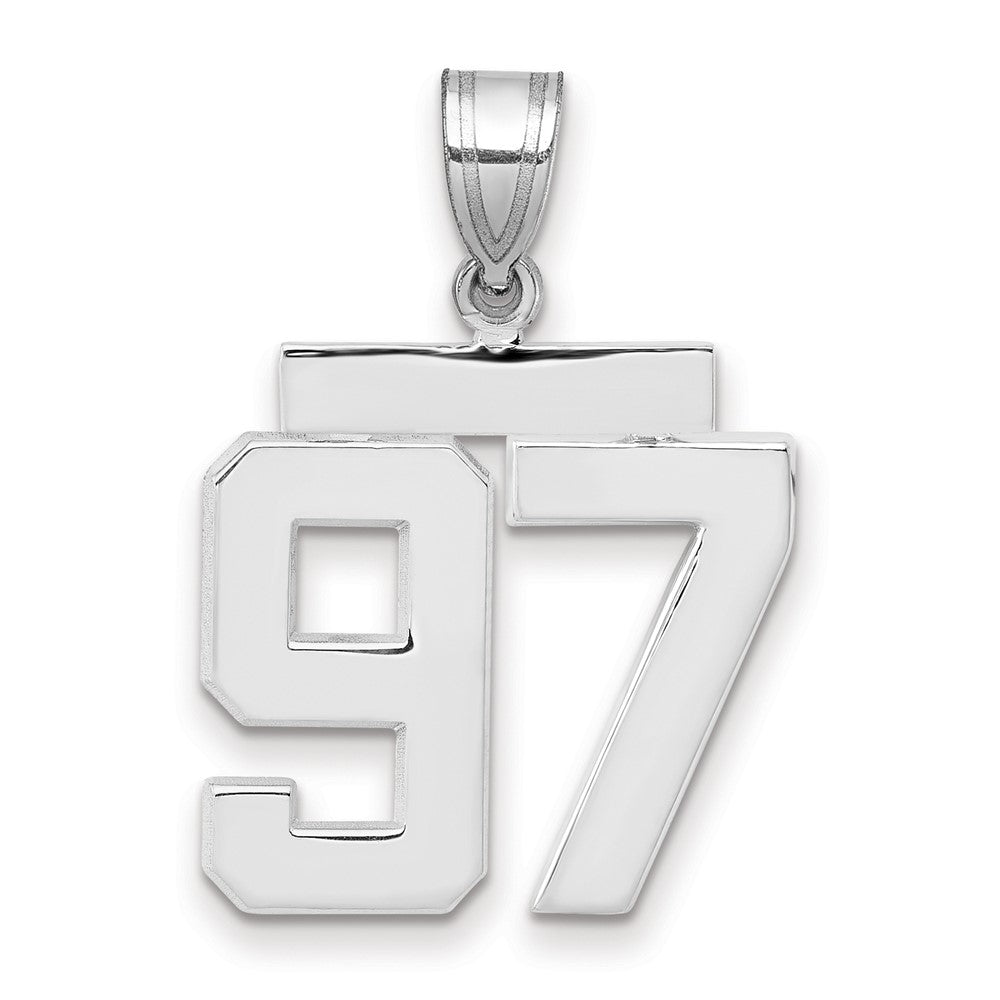 14kw Medium Polished Number 97 Charm