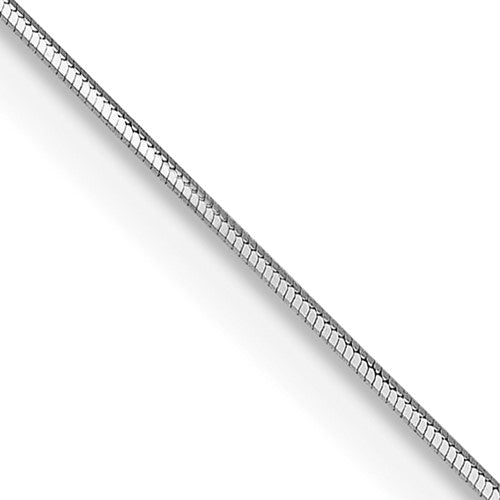 14k White Gold .5mm Octagonal Snake Chain