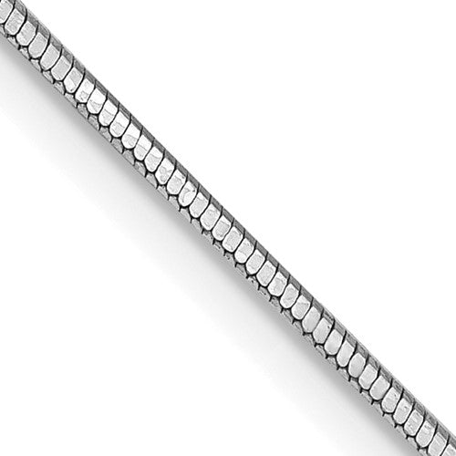14k White Gold .9 mm Octagonal Snake Chain