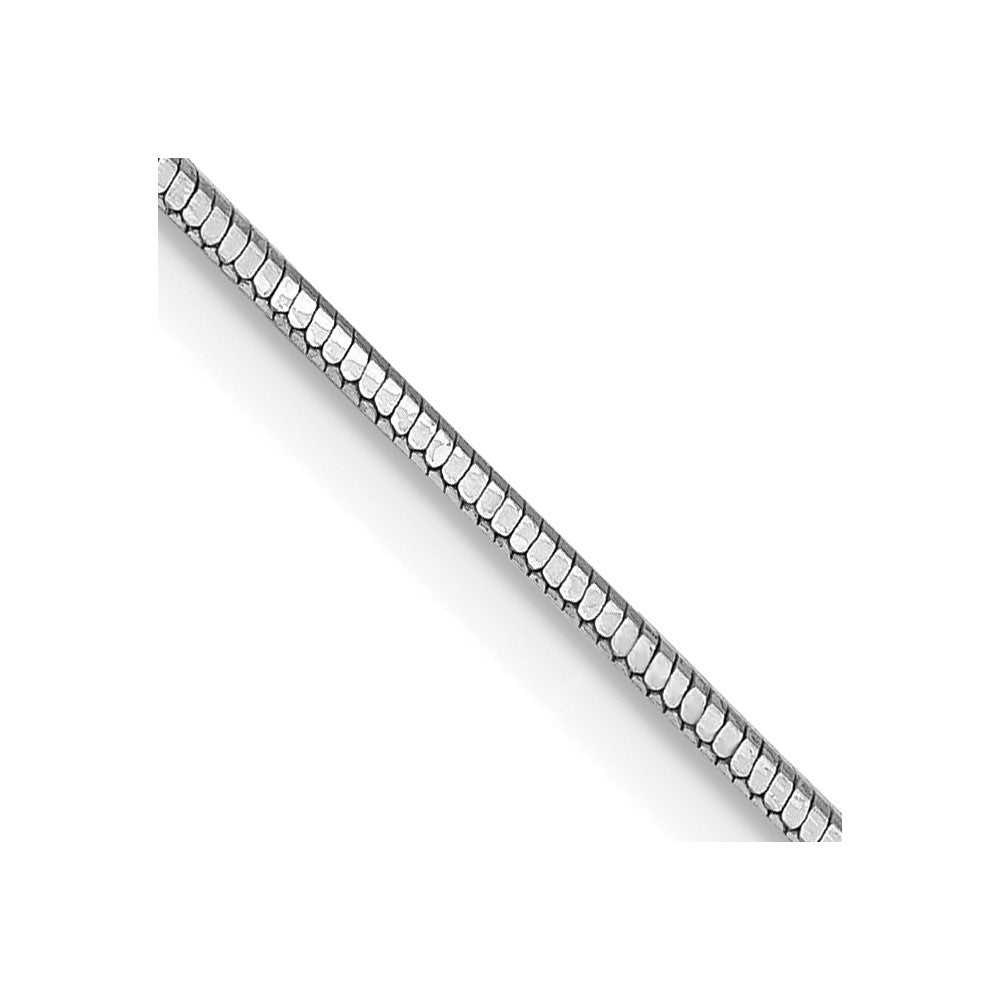 14k White Gold .9 mm Octagonal Snake Chain