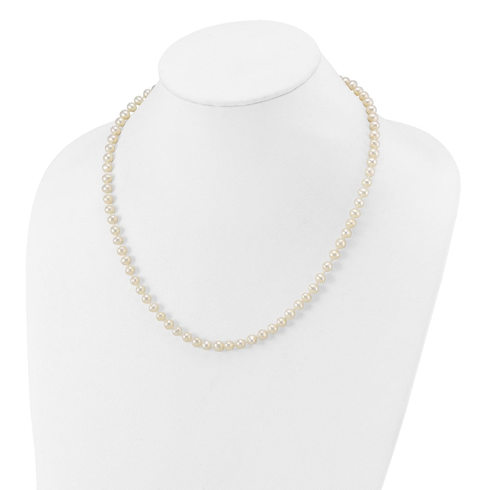 10k 5-6mm White Near Round Freshwater Cultured Pearl Necklace