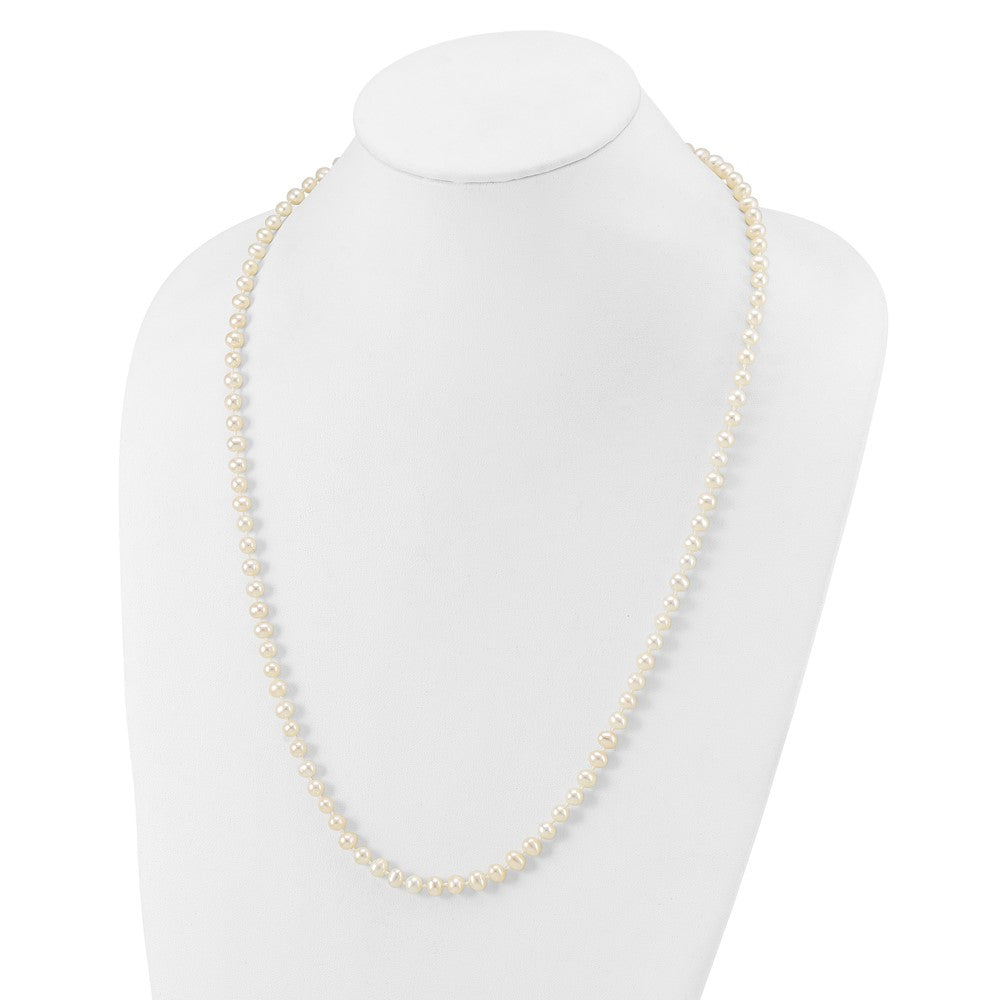 10k 5-6mm White Near Round Freshwater Cultured Pearl Necklace