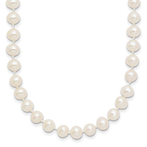 10k 5-6mm White Near Round Freshwater Cultured Pearl Necklace