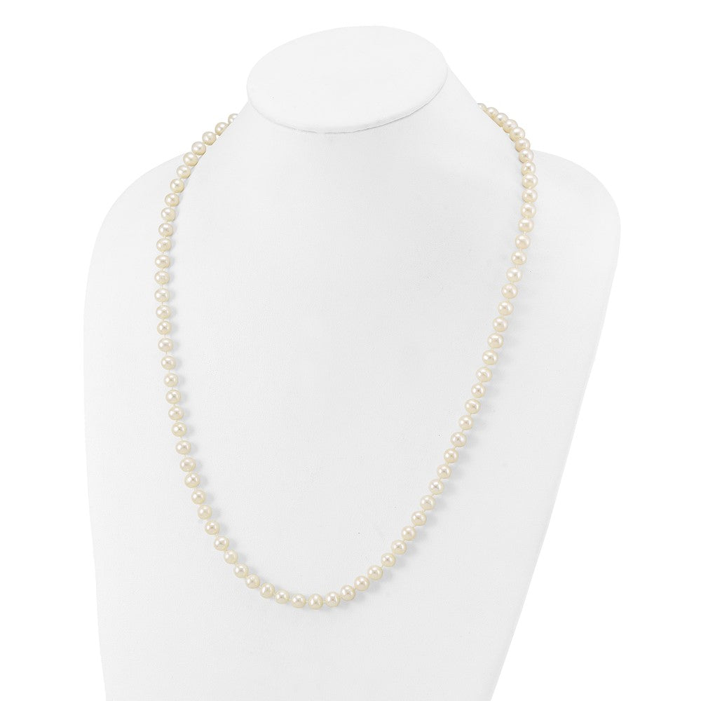 10k 6-7mm White Near Round Freshwater Cultured Pearl Necklace