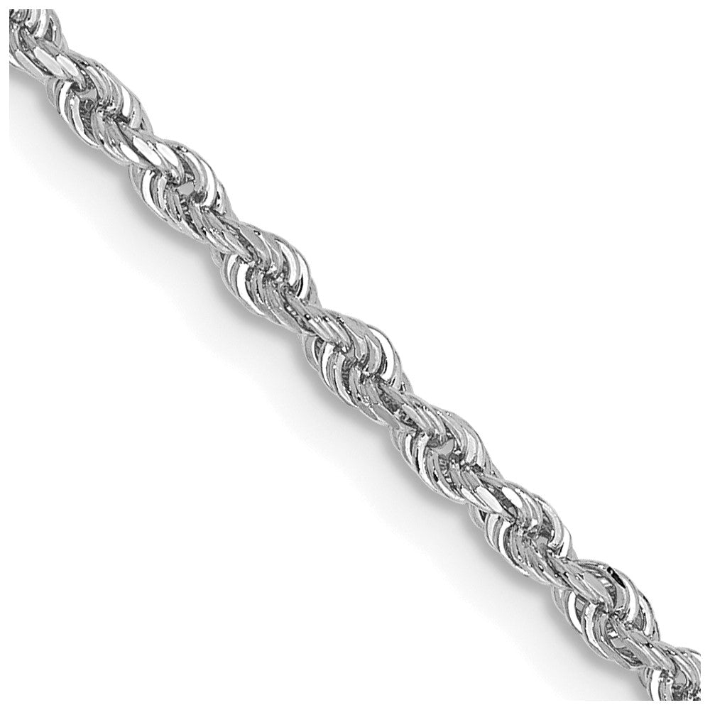 14k White Gold 2.0mm D/C Quadruple Rope Chain