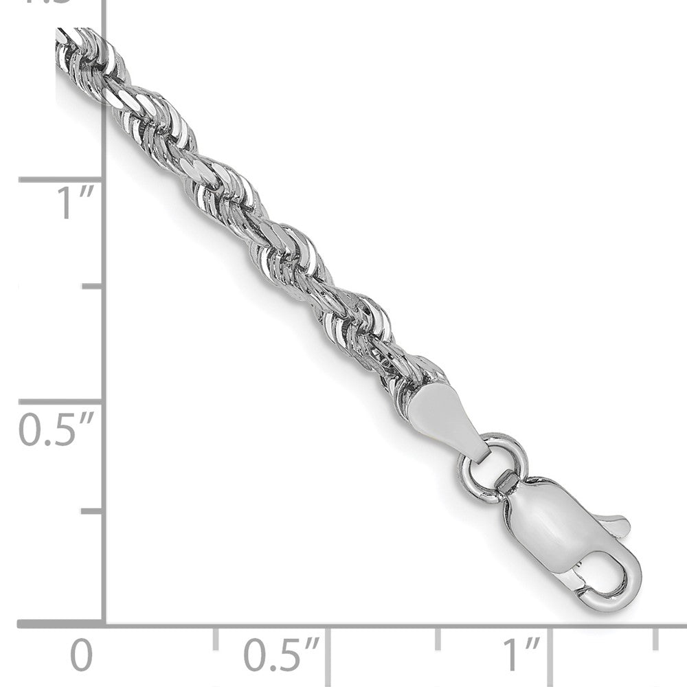 14k White Gold 3.35mm D/C Quadruple Rope Chain