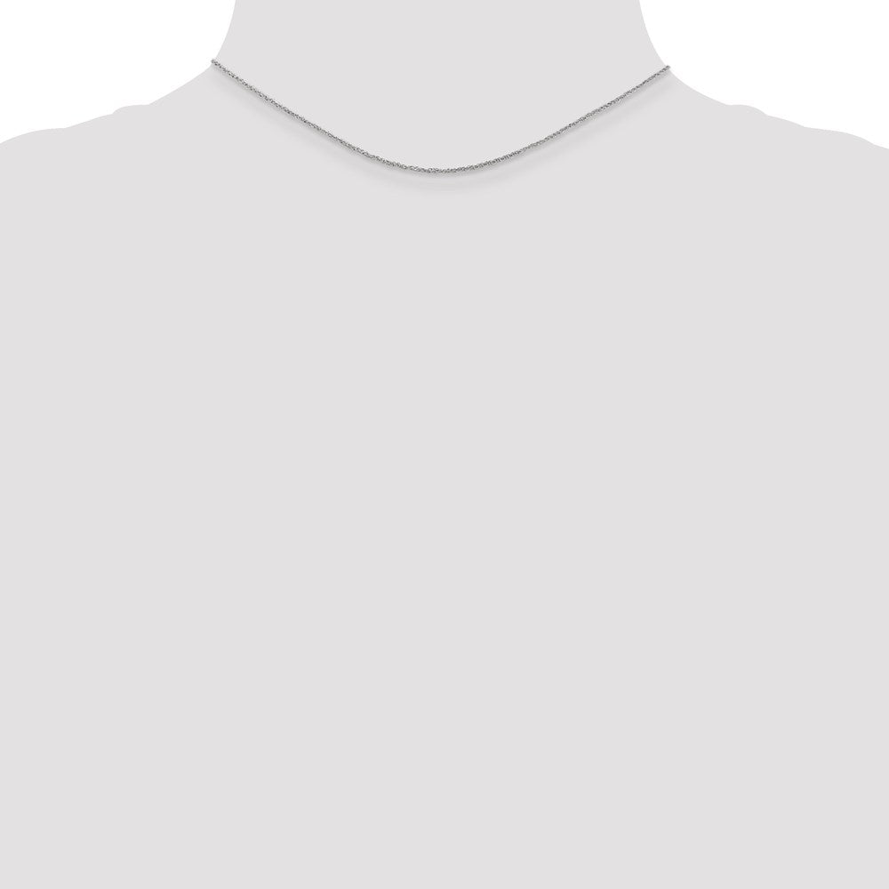 14K White Gold 1.1mm Ropa Chain