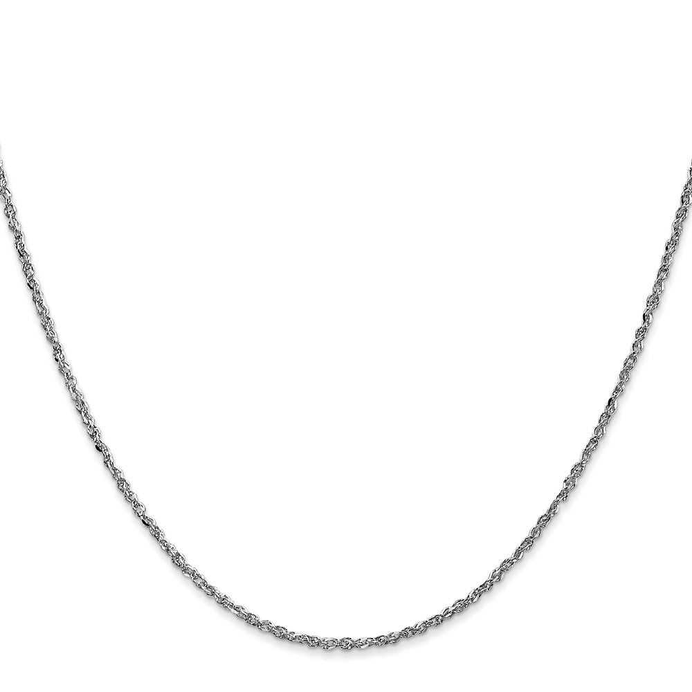 14K White Gold D/C 1.7mm Ropa Chain