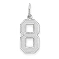 14kw Medium Satin Number 8 Charm