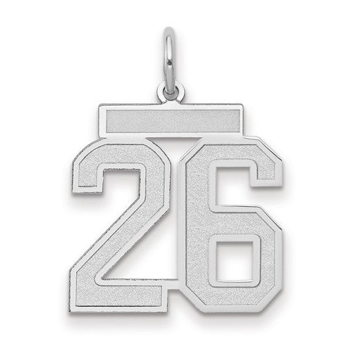 14kw Medium Satin Number 26 Charm