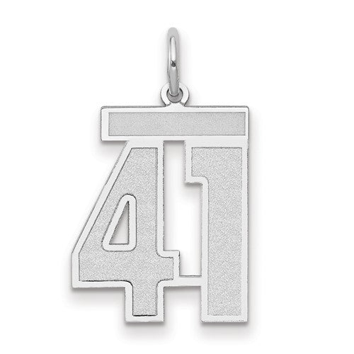14kw Medium Satin Number 41 Charm