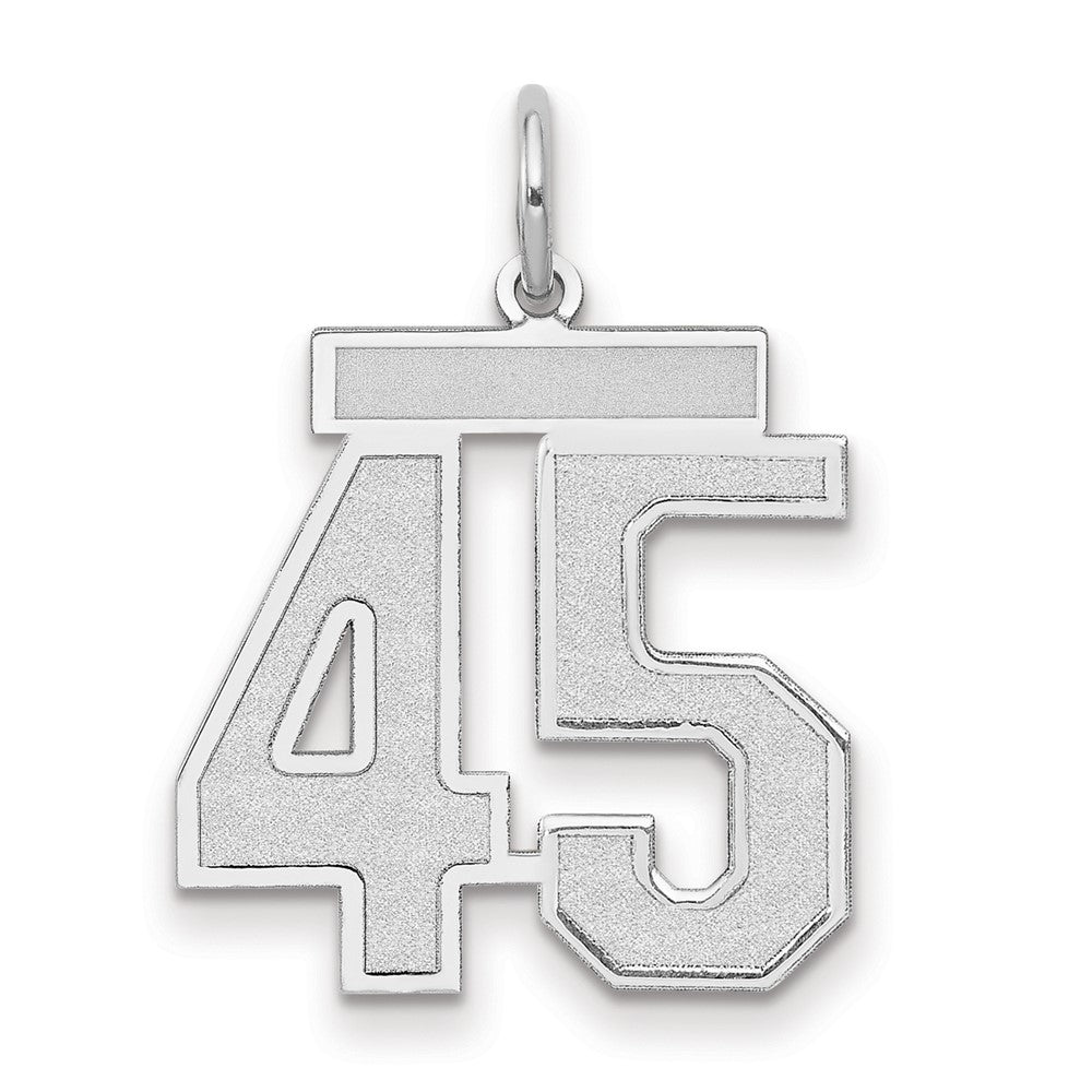 14kw Medium Satin Number 45 Charm