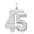 14kw Medium Satin Number 45 Charm