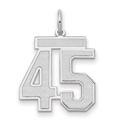 14kw Medium Satin Number 45 Charm