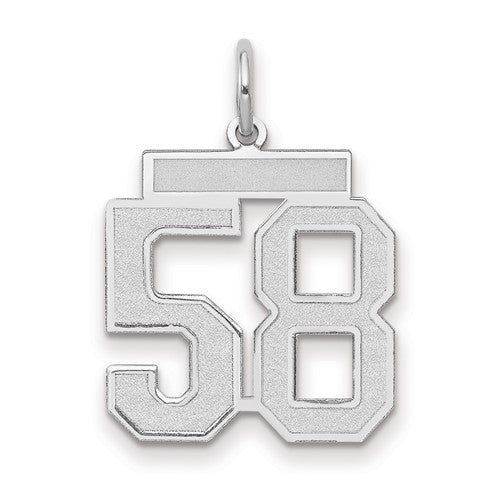 14kw Medium Satin Number 58 Charm