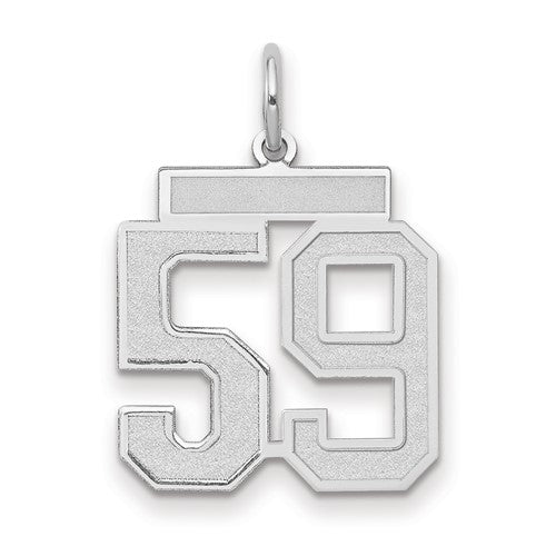 14kw Medium Satin Number 59 Charm