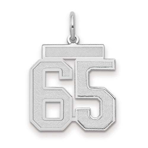 14kw Medium Satin Number 65 Charm